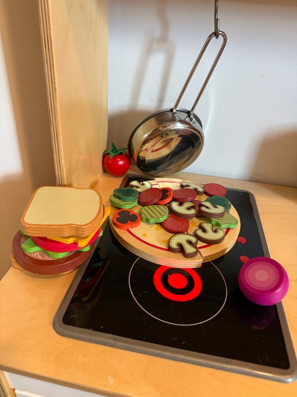 Wooden Food: Play Pizza & Sandwich Sets